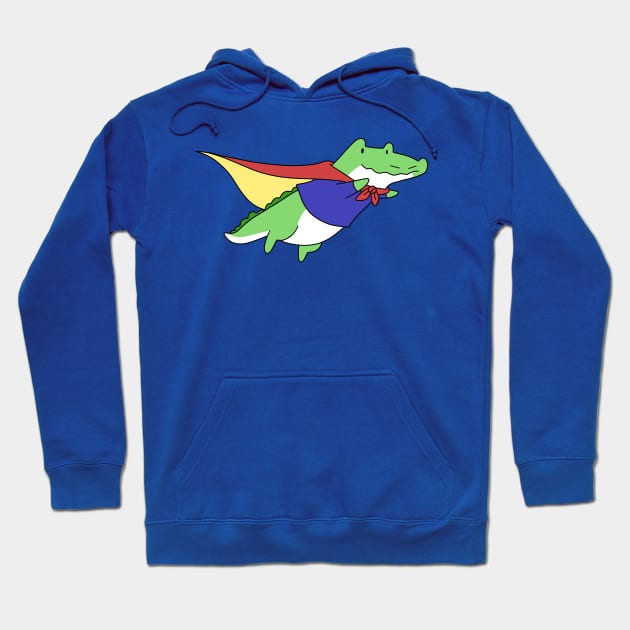 Superhero Alligator Hoodie by saradaboru